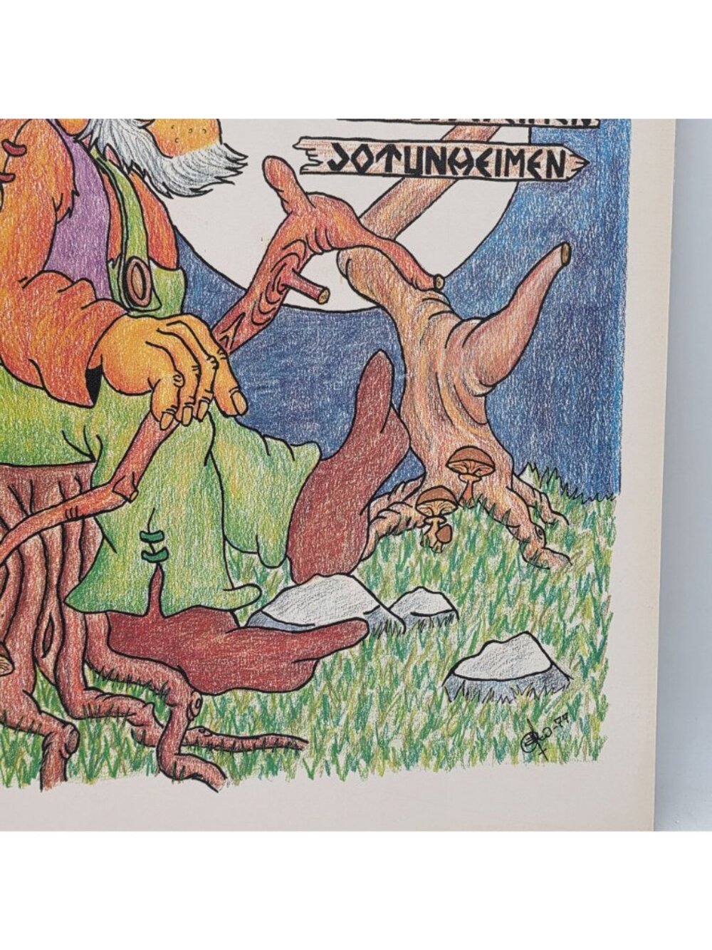 Norwegian Troll Artwork Signed "77" Fantasy Folklore Lithograph Poster 16" x 20" - Picture 5 of 9